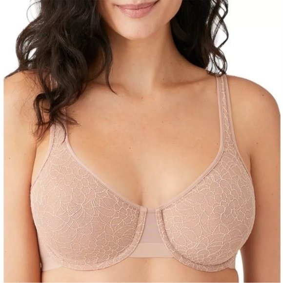 Wacoal 855341 All Edge Underwire Full Coverage Lace Cups Bra Size 38DD - Picture 1 of 8